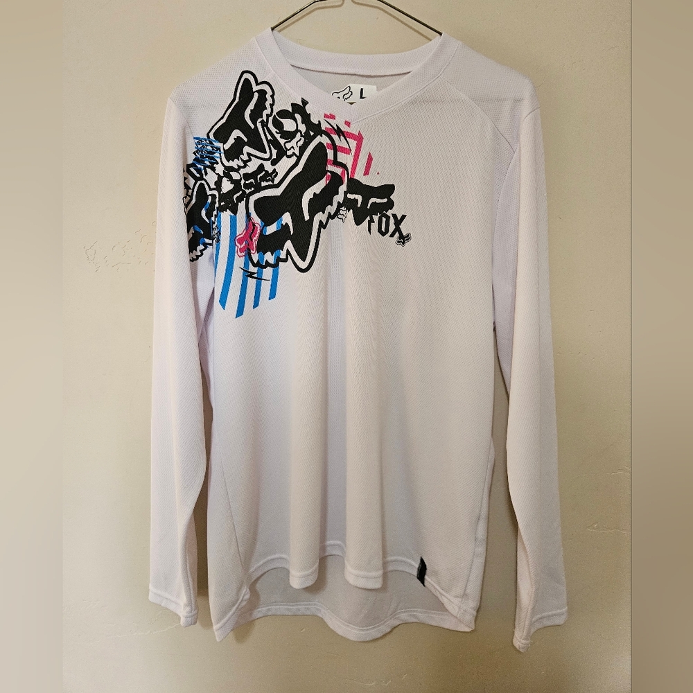 Fox Racing White Long Sleeve Jersey